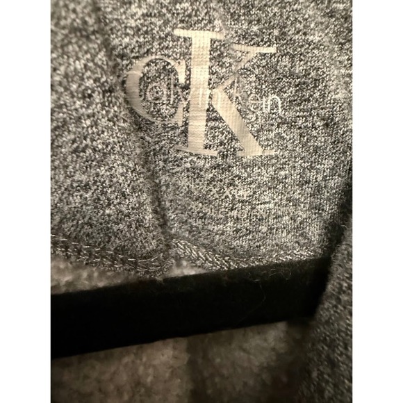 Calvin Klein Cropped Pullover Cowl Neck Sweatshirt XXL Gray Logo - Picture 2 of 4